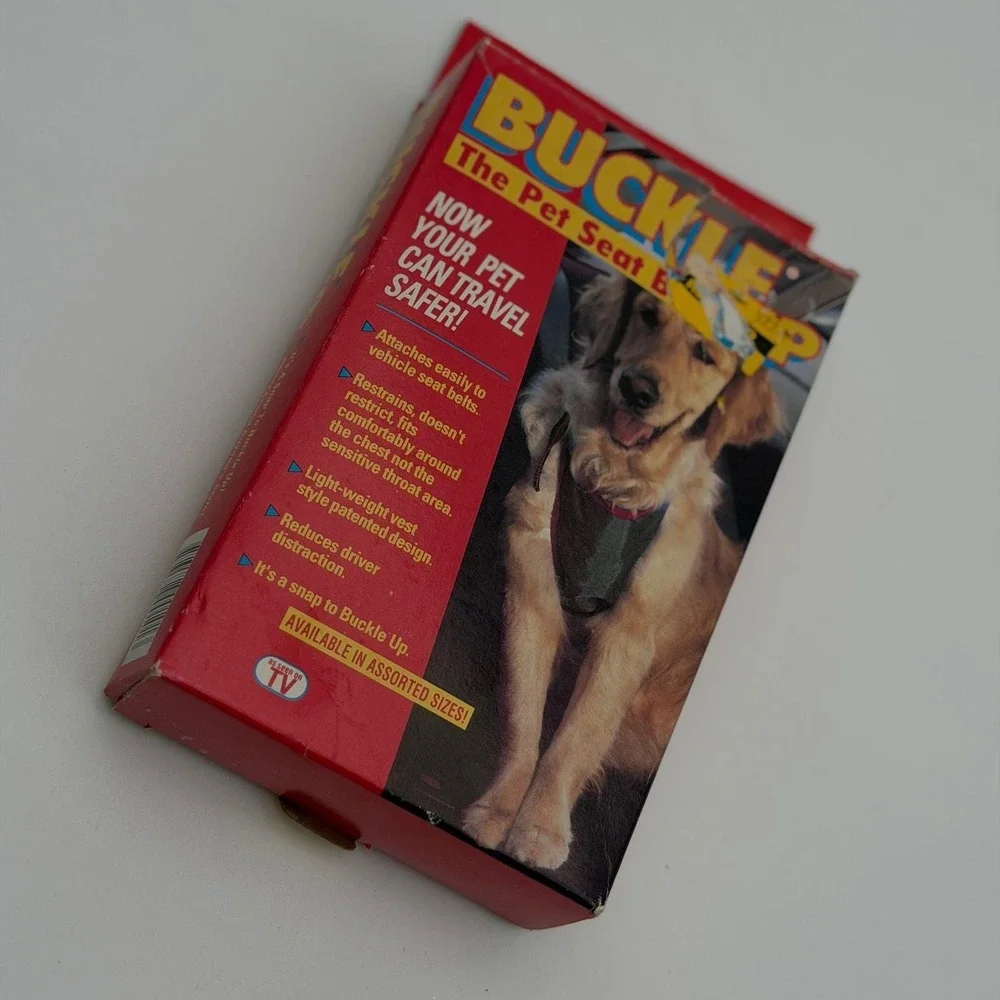 Vintage Buckle Up Pet Seat Belt Restraint Small Dog Up to 25 lbs As Seen On TV